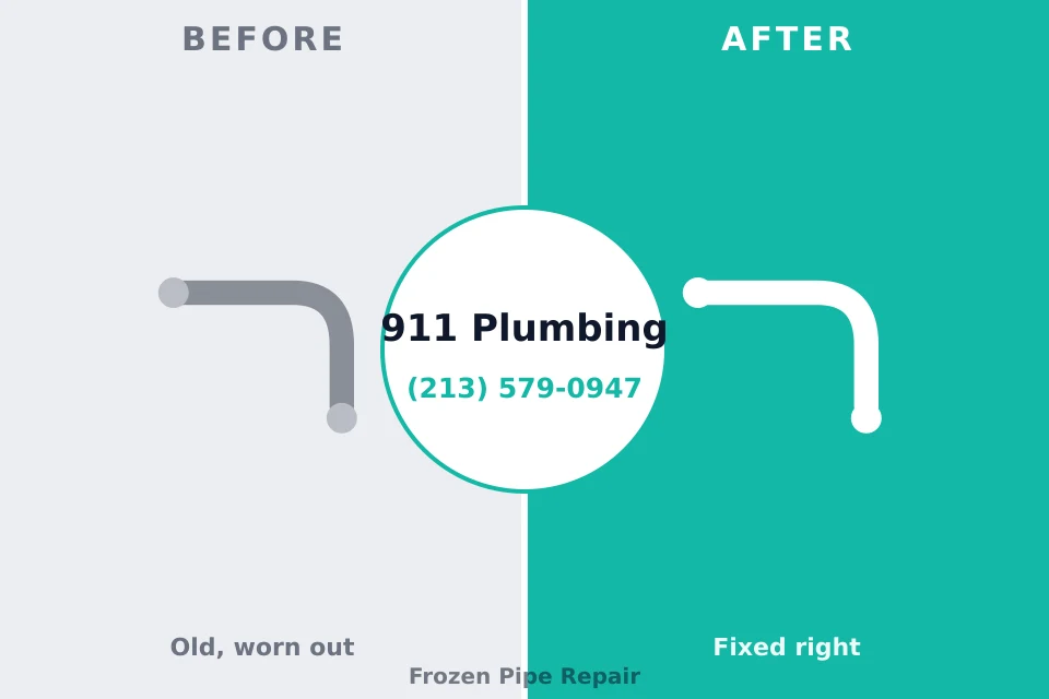Before and after: plumbing company Torrance, CA